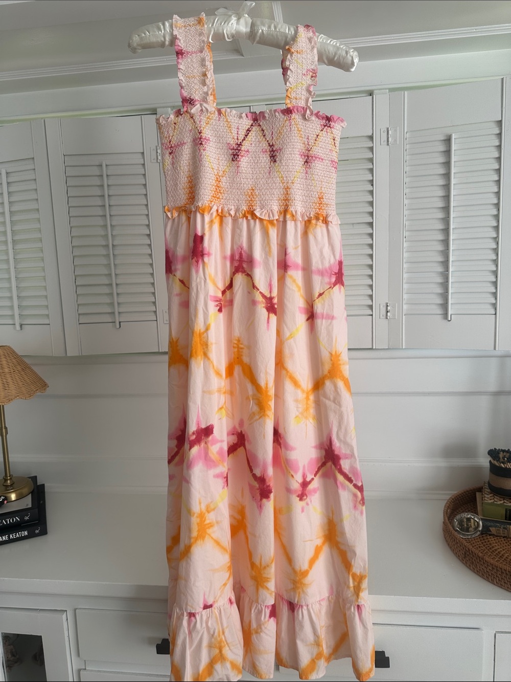 Rails Women’s Pink & Orange Tie-Dye Smocked Sundress